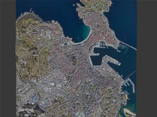 A Coruna City, Spain (2023) 3D Model preview