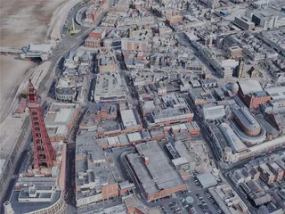 Blackpool City, UK (2022) 3D Model preview