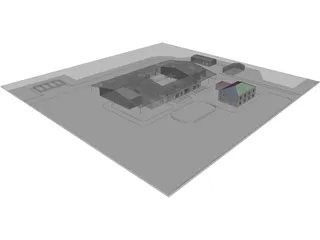 Equestrian Center 3D Model preview