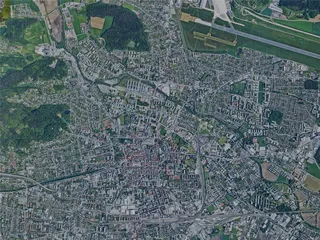Klagenfurt am Worthersee City, Austria (2023) 3D Model preview