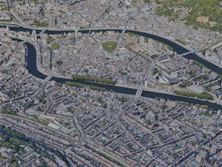 Liege City, Belgium (2022) 3D Model preview