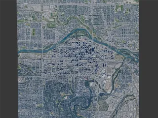 Calgary City, AB, Canada (2024) 3D Model preview