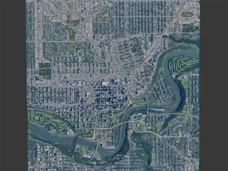 Edmonton City, AB, Canada (2024) 3D Model preview