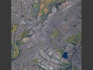 Doncaster City, UK (2023) 3D Model preview