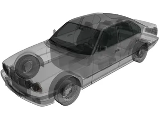 BMW 525i Sedan [E34] (1988) 3D Model preview