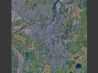 Lancaster City, UK (2023) 3D Model preview