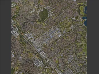 Milton Keynes City, UK (2022) 3D Model preview