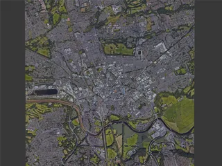Preston City, UK (2022) 3D Model preview