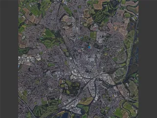 Wakefield City, UK (2023) 3D Model preview
