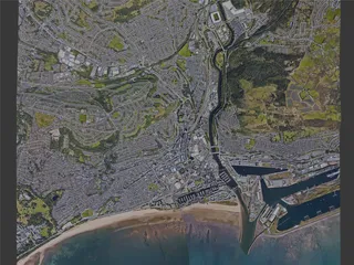 Swansea City, UK (2022) 3D Model preview