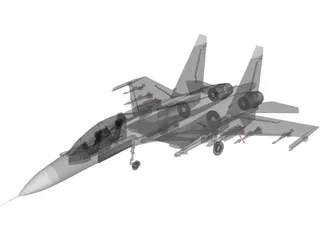 Sukhoi Su-30 Flanker-C 3D Model preview