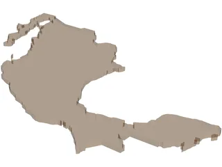 Mexico Map 3D Model preview