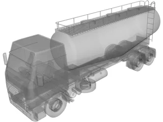 Volvo Cement Truck 3D Model preview