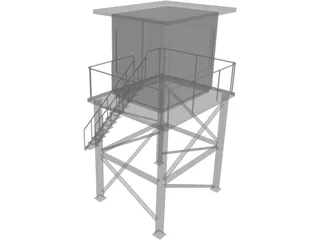Control Cabin 3D Model preview
