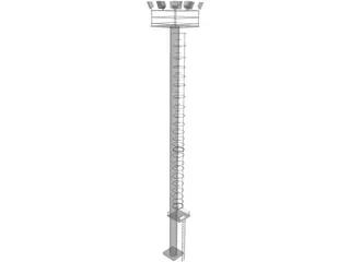 Airport Light 3D Model preview