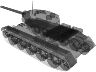 T34 Tank 3D Model preview