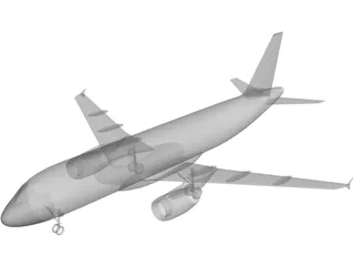 Airbus A320 3D Model preview