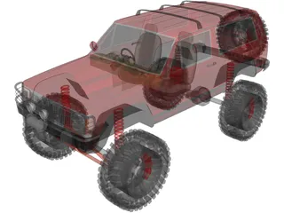 Jeep Cherokee Sport [Lifted] 3D Model preview