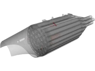 UB-32-M57-Helo Rocket Pod 3D Model preview