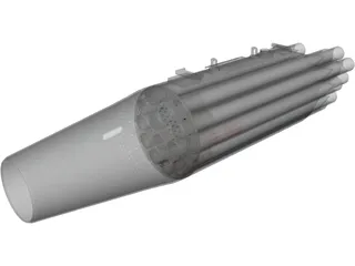 UB-16-M57-KV Rocket Pod 3D Model preview