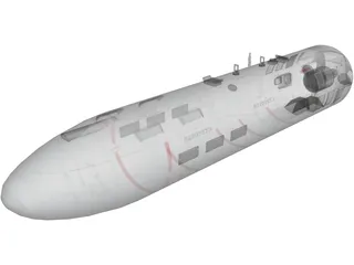 GUV-8700 Grenade Launcher Pod 3D Model preview