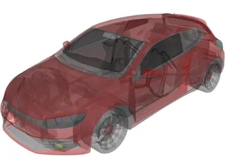Volkswagen Scirocco (2009) 3D Model preview
