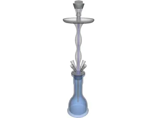 Shisha for 4 Tubes 3D Model preview
