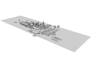 F1 Phoenix Grand Prix Track 1991 Layout 3D Model preview