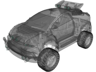 Suped up 4x4 Bug 3D Model preview