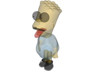 Simpsons Bart 3D Model preview