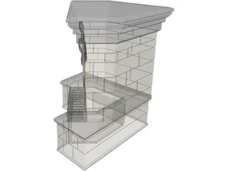 Fireplace Stone 3D Model preview