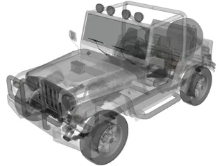 Jeep Cabrio 4x4 (2004) 3D Model preview