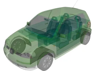 Seat Arosa 3D Model preview