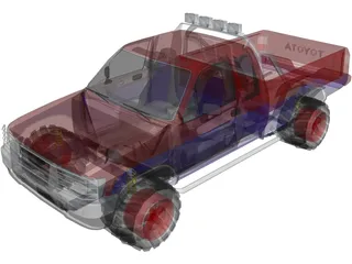 Toyota Hilix SURF Sport 3D Model preview
