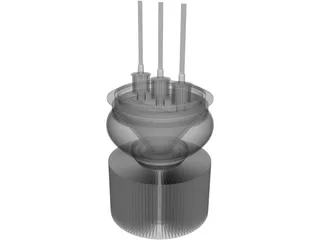 Air cooled transmitter triode 3D Model preview