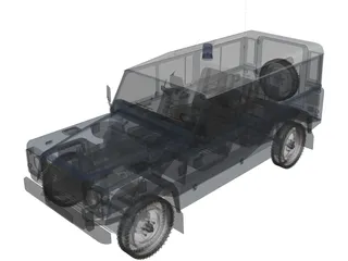 Land Rover Defender 110 Gendarmerie 3D Model preview