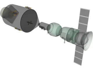Apollo-Soyuz 3D Model preview