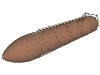Space Shuttle External Tank 3D Model preview