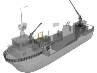 SeaWolf D3C 3D Model preview