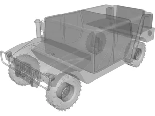 Hummer M242 HMMWV 3D Model preview