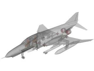 F-4E Phantom 3D Model preview