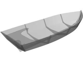 Sea Skiff Boat 3D Model preview