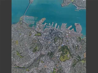 Auckland City, New Zealand (2024) 3D Model preview