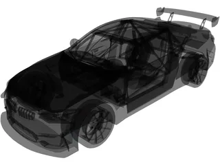 BMW M4 GT4 (2018) 3D Model preview