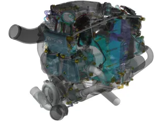 Rotax 915 iS Engine 3D Model preview