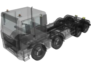 Man 8x4 Hookloader 3D Model preview