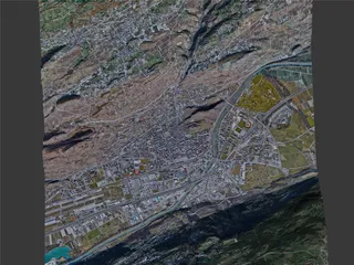 Sion City, Switzerland (2023) 3D Model preview