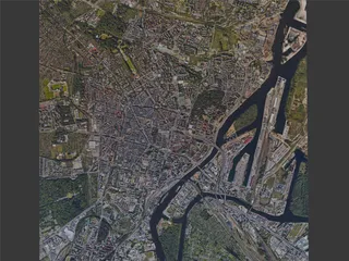 Szczecin City, Poland (2023) 3D Model preview