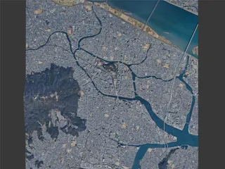 Tokushima City, Japan (2025) 3D Model preview