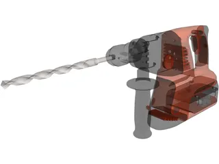 Black and Decker Hand Drill 3D Model preview